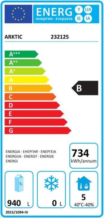 Label énergétique Hendi Réfrigérateur Profi Line (1240 l)