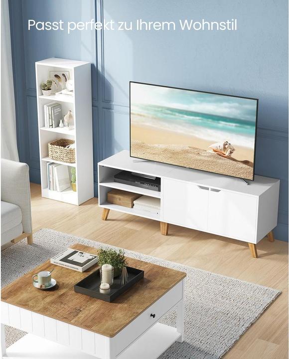 Produktbild Vasagle TV-Möbel 140 x 40 x 45 cm, Weiss (140 x 40 x 45 cm)