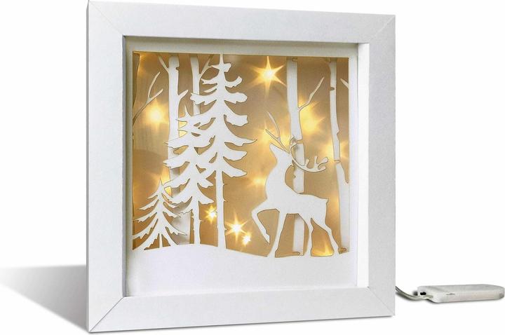 Produktbild Ursus Bastelset Shadow Box Winterwald, 19 x 19 cm, 1 Stück
