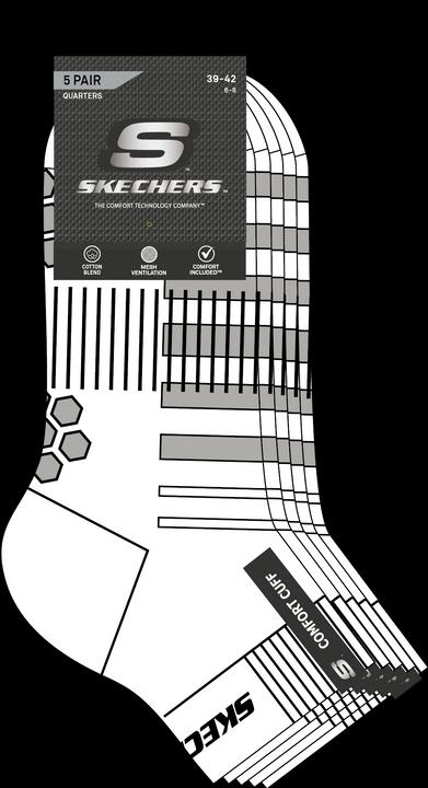 Produktbild Skechers Unisex mesh ventilation Quarter 5p (5er Pack, 39, 42)