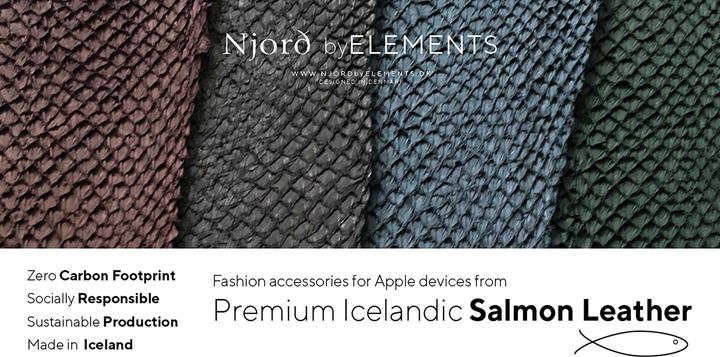 Actual product image Njord Eldur Watch Strap For (41 mm, 40 mm, Vegan Leather, Stainless steel fastener, Salmon leather)