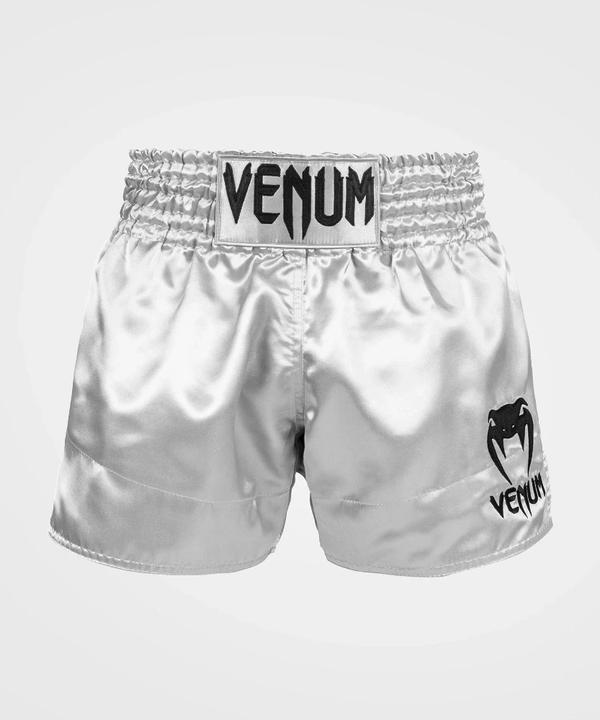 Actual product image Venum Classic Muay Thai Shorts - Silver/Black (XL)