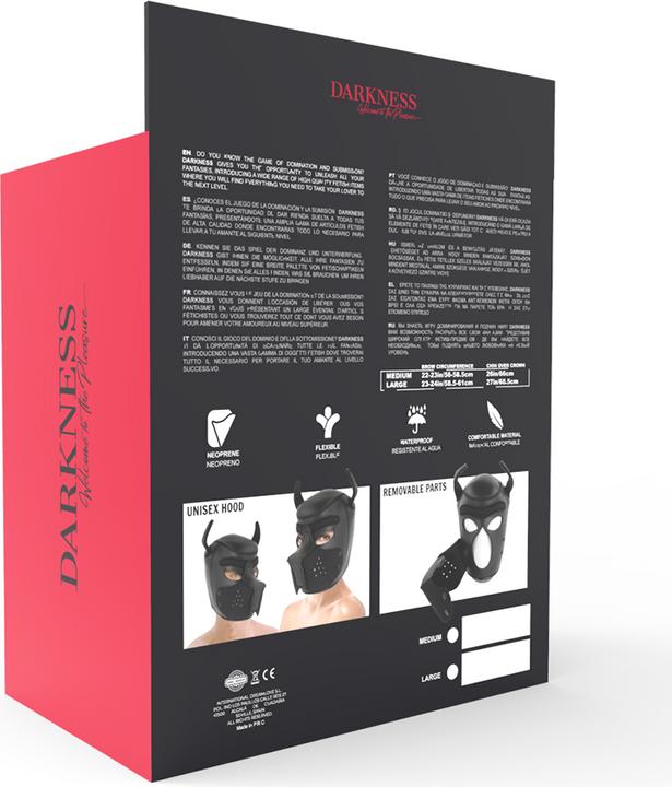 Immagine prodotto Darkness Maschera per cani "Puppy Hood" con museruola rimovibile