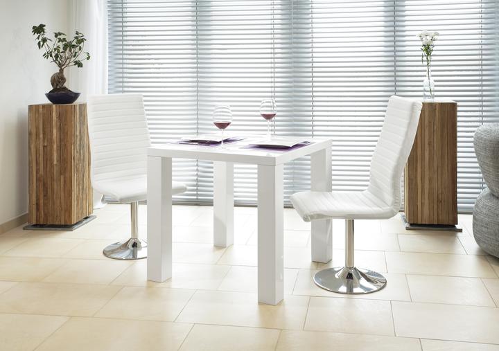Image du produit SalesFever Table à manger blanc brillant (80 x 80 x 76 cm)