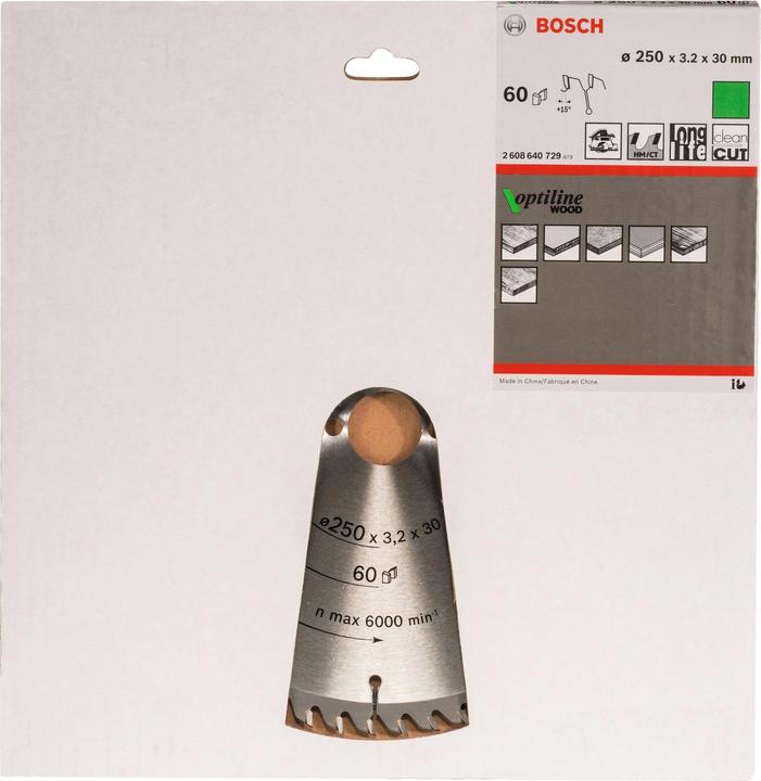 Actual product image Bosch Professional Zubehör PRO Wood circular saw blade, 250 x 3.2 x 30 mm
