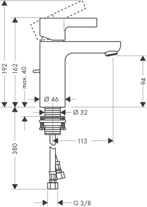 Actual product image hansgrohe Metris S chrome