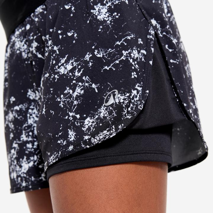 Produktbild Decathlon Shorts 2-in-1 Kinder atmungsaktiv - Print schwarz/weiss (8, 9, 10)