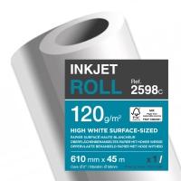 Clairefontaine Plotter paper InkJet 2598C, 610mmx45m, 120 g/m2 (120 g/m², 4500 cm, 61 cm)