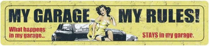 Produktbild Puag Blechschild My Garage, my Rules (46 x 10 cm)
