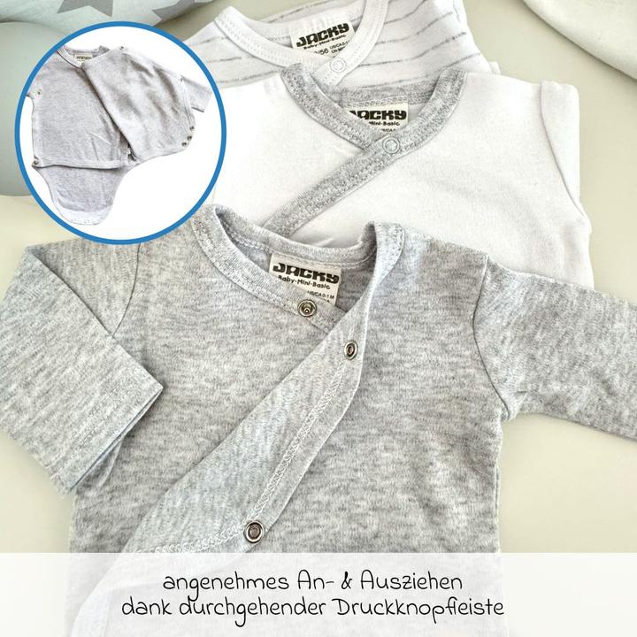 Image du produit Jacky Baby Body à langer manches longues Lot de 3 - Gris Métallisé, milleraies Bodys Bébé & Bodys à langer (68)