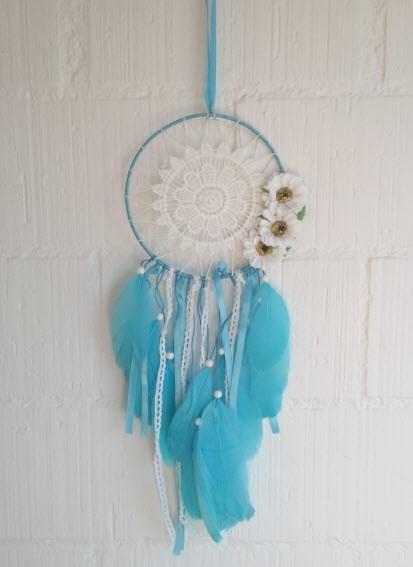 Immagine prodotto Cover-Discount Acchiappasogni Indiano Deco all'uncinetto Blu