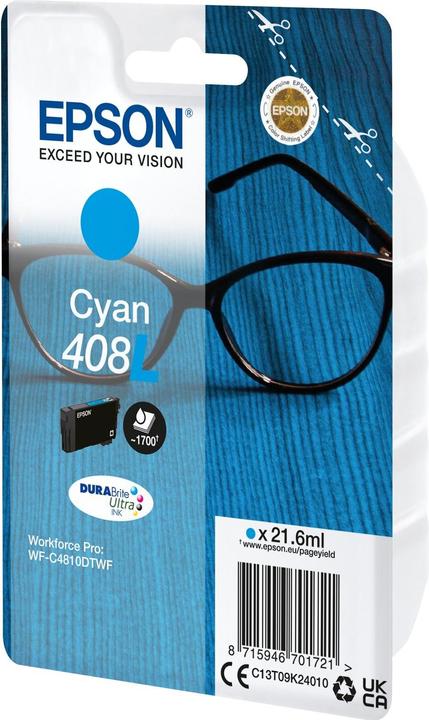 Produktbild Epson Ink/Singlepack 408L DURABrite Ultra (C)