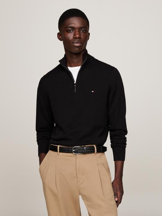 Produktbild Tommy Hilfiger Pima CTN Cashmere Pullover Zip Mock Black (XXL)