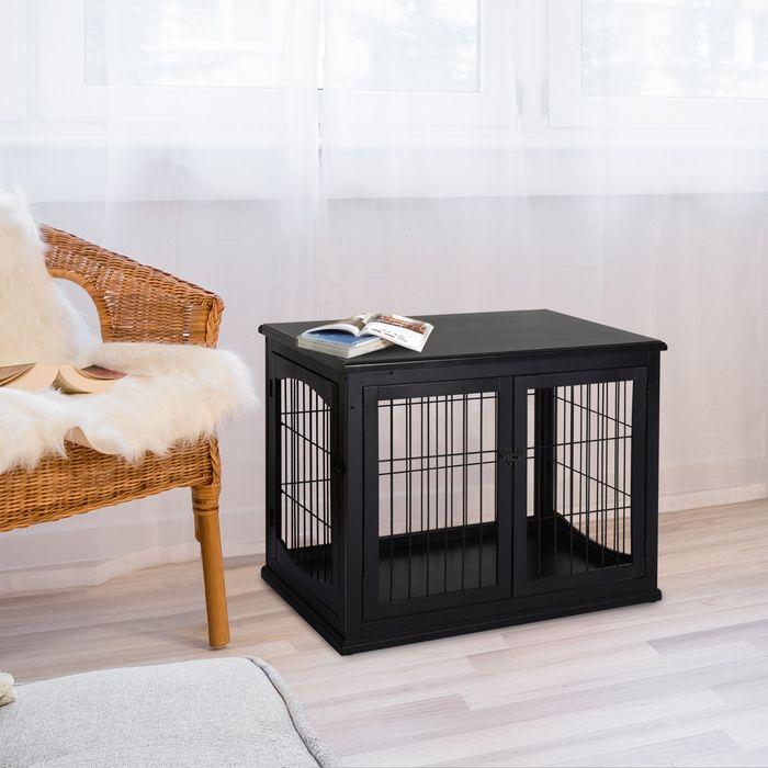 Image du produit Swisshandel24 Niche pour chien Maison pour chien Boîte de transport avec surface de table Cage pour petits (Chien, Réflecteurs, Pliable)