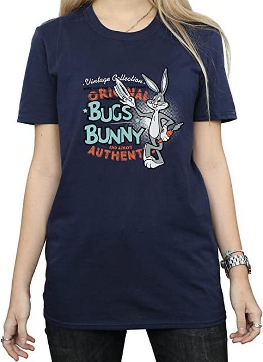 Actual product image Looney Tunes Womens/Ladies Bugs Bunny Vintage Cotton Boyfriend T-Shirt (3XL)
