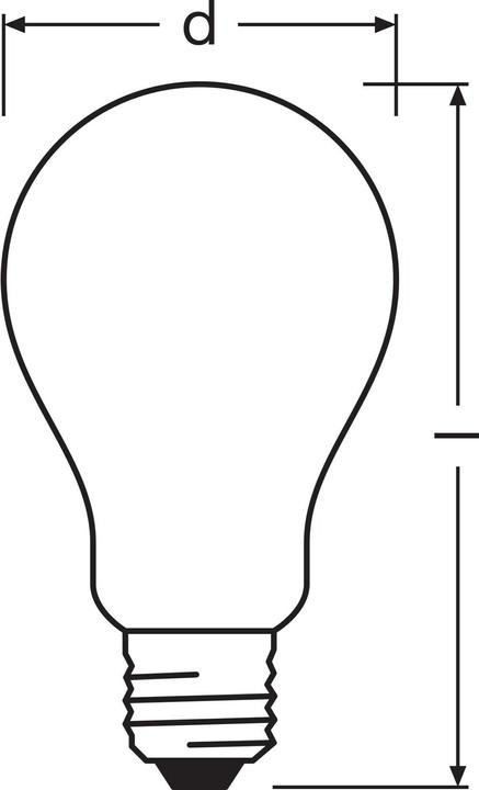 Actual product image Osram LED Retrofit Classic A (E27, 17 W, 2500 lm, 1 x, G)