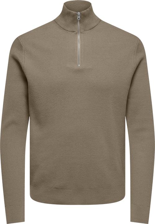 Only & Sons Onsphil Reg 12 Struc Half Zip Knit Noos (XS)
