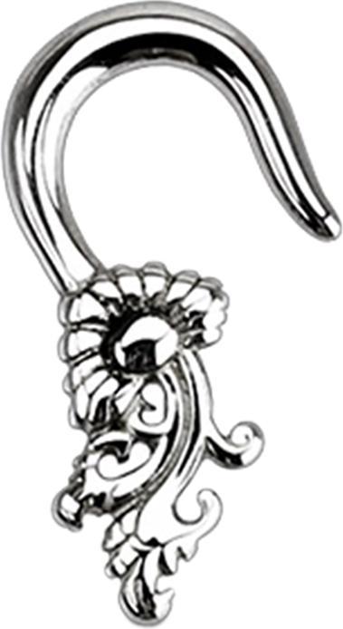 Produktbild Star Piercing Ohrgewicht Haken silber Tribal Blume (ohne Messing, Chirurgenstahl 316L)