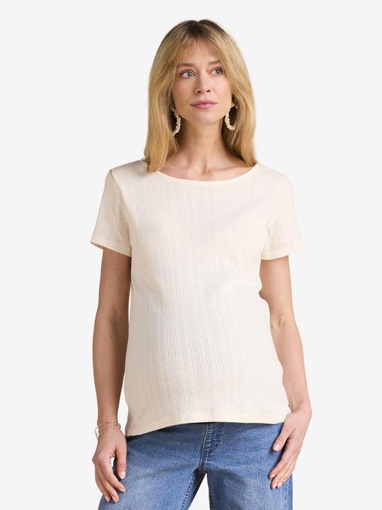 Actual product image Envie de Fraise Bio-Kollektion: Umstands-Shirt aus Pointelle-Jersey mit Rückenausschnitt (42)