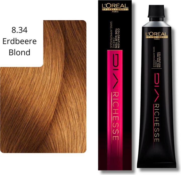 Produktbild L'Oréal Professionnel Dia Richesse (8.34 Erdbeer Blond)
