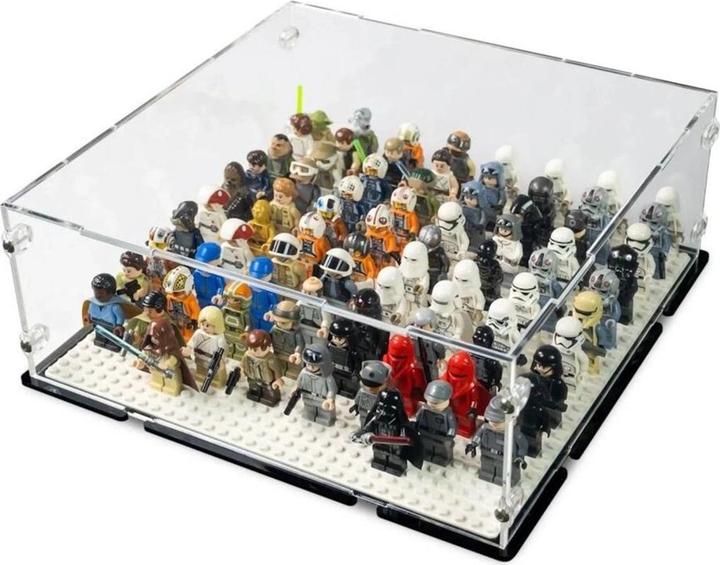 Immagine prodotto iDisplayit Displayin acrilico per minifigure LEGO® per piastra 32x32 (con fondo nero)