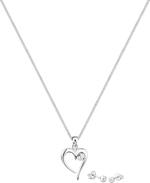 Immagine prodotto Elli Set di gioielli Cuore Solitario Zirconia In Love Argento 925 (Argento 925)
