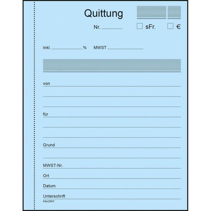 Immagine prodotto Favorit Ricevute del libretto delle copie autocopianti (100 x)