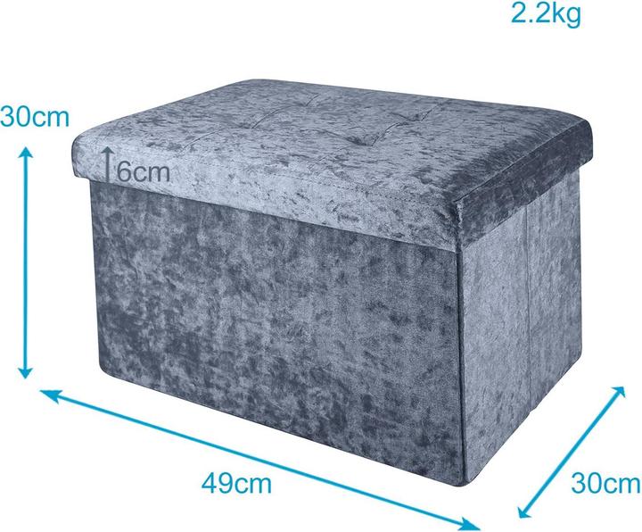 Actual product image Intirilife Bench Velvet Grey (49.30 cm)