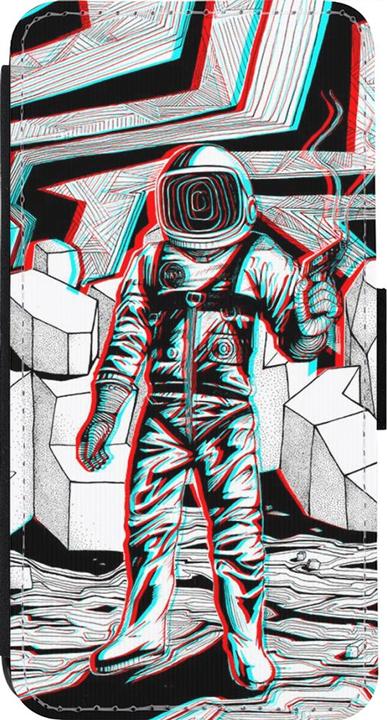 Produktbild PhoneLook Hülle Wallet schwarz Anaglyph Astronaut (Apple iPhone 13 Pro)
