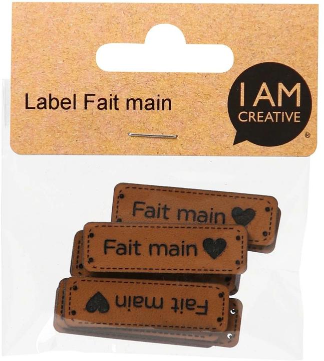 Produktbild Lalana Anhänger Label Fait main 4.3 x 1.3 cm, 10 Stück (Kunststoff)