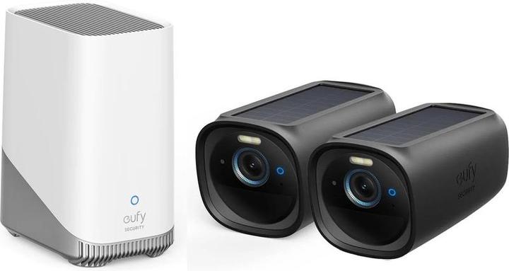 eufy CAM 3 4K Wireless Sicherheitssatz - einschliesslich Homebasis 3 und 2 Solarkameras inkl.