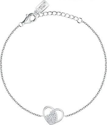 La Petite Story Romantic silver bracelet with hearts Silver LPS05AWV19