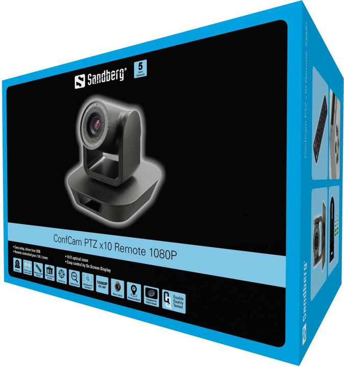 Image du produit Sandberg ConfCam PTZ x10 Télécommande 1080P (2.10 Mpx)