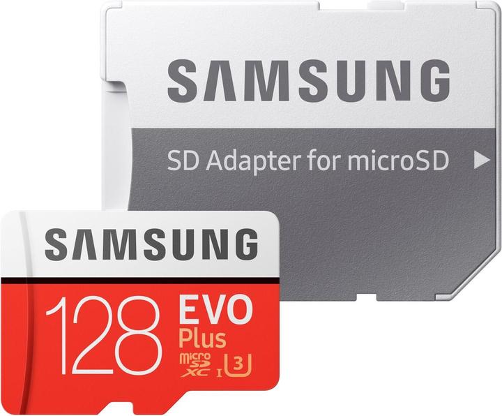 Actual product image Samsung Evo+ microSD UHS-I (128 GB, microSDXC, U3, UHS-I)