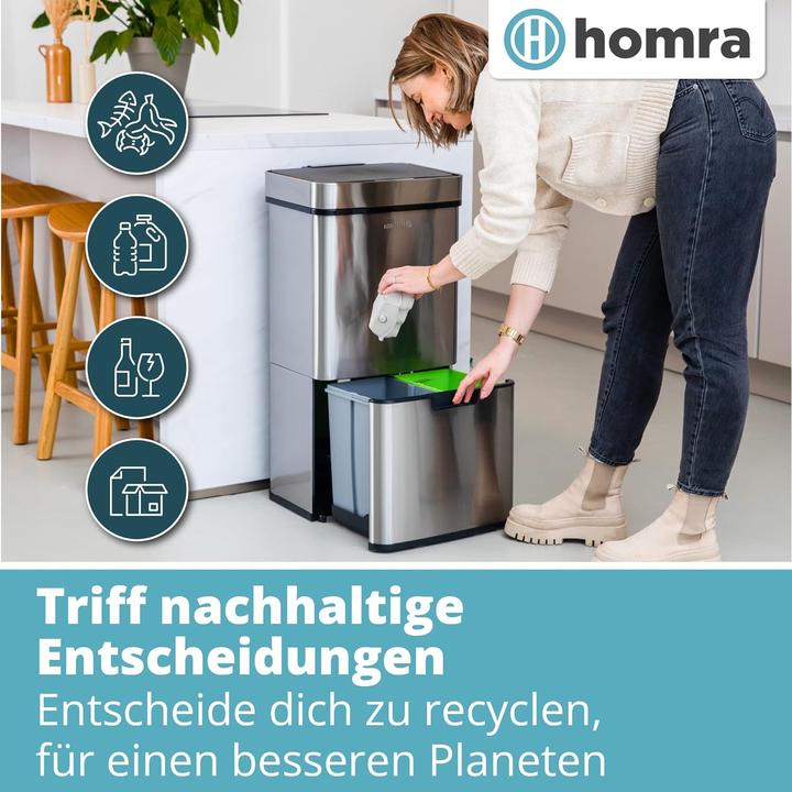 Actual product image Homra Nexo bin with sensor, silver (72 l)