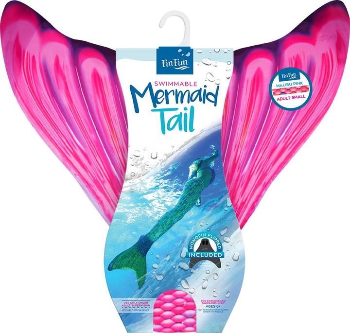 Actual product image Fin Fun Mermaids Malibu Pink Adults