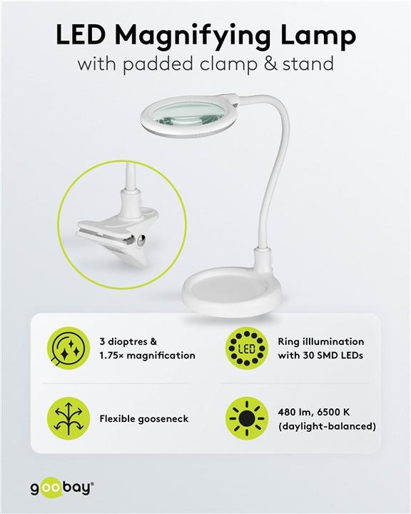 Immagine prodotto Goobay Lampada a lente d'ingrandimento (480 lm)
