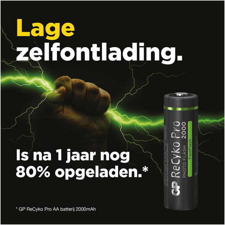 Immagine prodotto GP Batteries ReCyko Pro AA/Mignon (4 pz., AA, 2000 mAh)