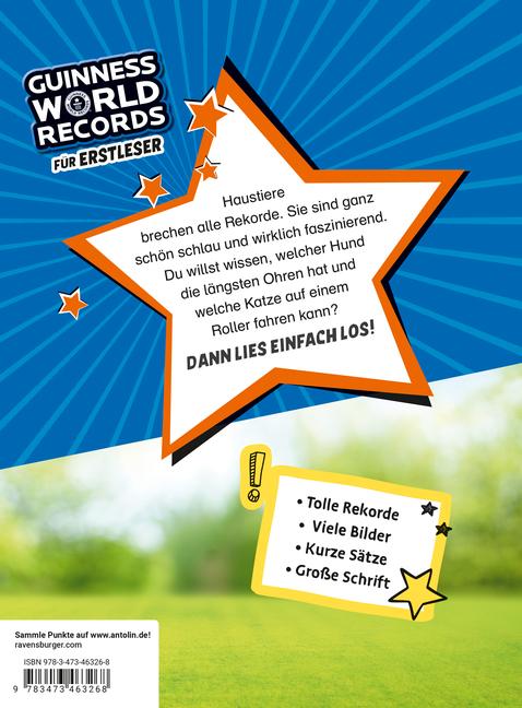 Produktbild Ravensburger Guinness World Records für Erstleser - Haustiere (Rekordebuch zum Lesenlernen) (Deutsch, 2024)