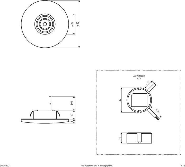 Actual product image EVN-Lichttechnik LED recessed ceiling luminaire (380 lm)