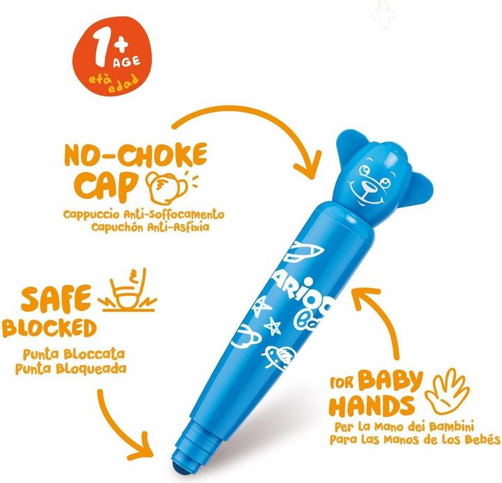 Actual product image Carioca 12 Baby Teddy Markers in a Cardboard Bag (Colored, 12 x)