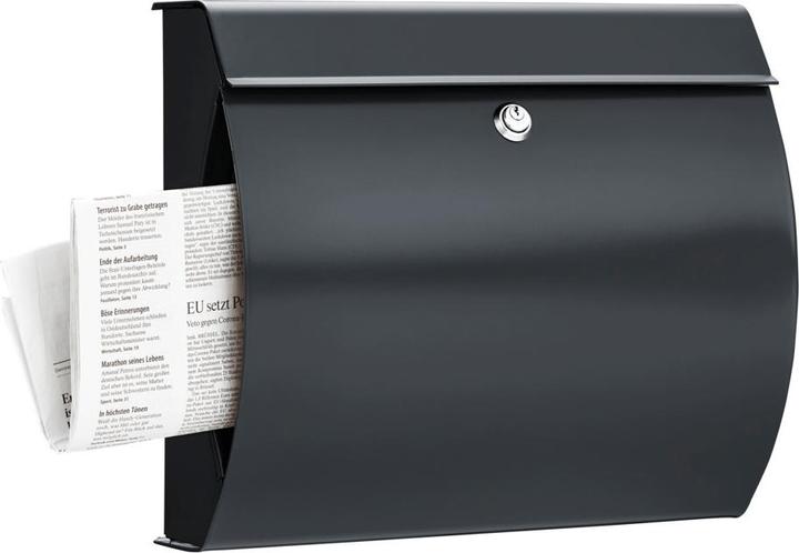 Actual product image Burg Wächter Verona 3844 / 884 letterbox with interior light anthracite DIN C4