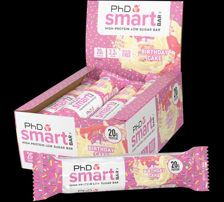 Produktbild PhD Nutrition Smart Bar (Birthday Cake, 12 Stk., 768 g)