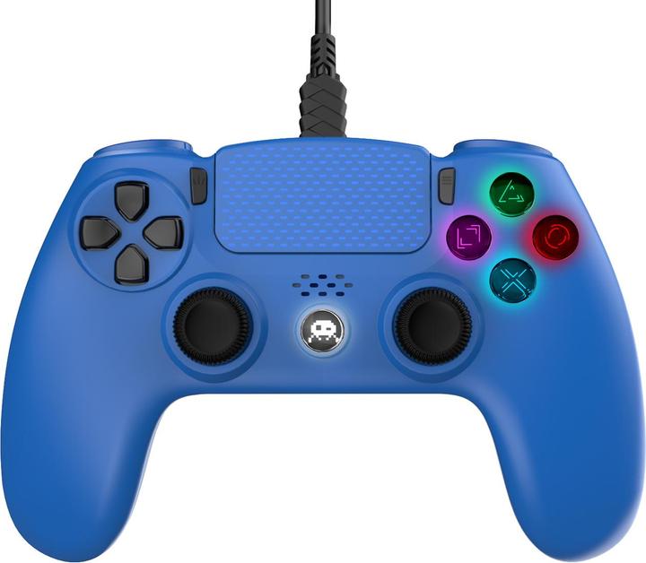 Image du produit Trade Invaders Freaks and Geeks - Manette filaire pour PS4 avec câble 3M - Bleu (PS4)