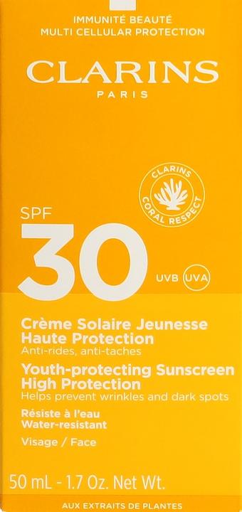 Actual product image Clarins Suncare Face Cream SPF 30 (Sun cream face, SPF 30, 50 ml, 73 g)