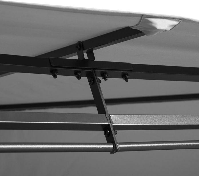 Immagine prodotto Swisshandel24 Padiglione 3x4m con 6 sezioni laterali e doppio tetto grigio scuro (300 cm, 400 cm)