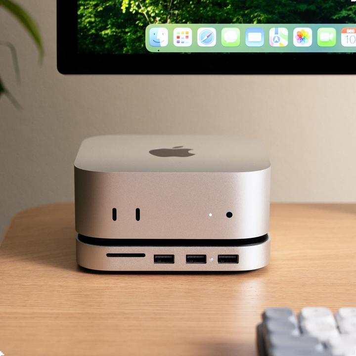 Actual product image Satechi Mac Mini M4 Stand & Hub with SSD Enclosure (USB-C, 5 Ports)