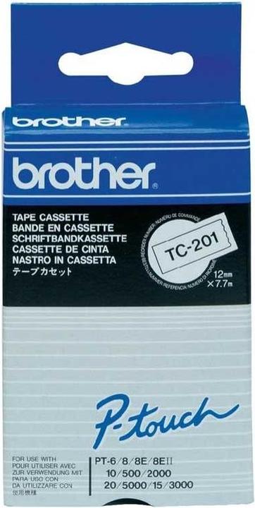 Actual product image Brother Tc-201 (1.20 cm, Black)