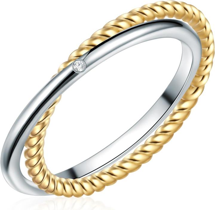 Lulu & Jane Sterling Silber Diamant silber/gelbgold - 33430