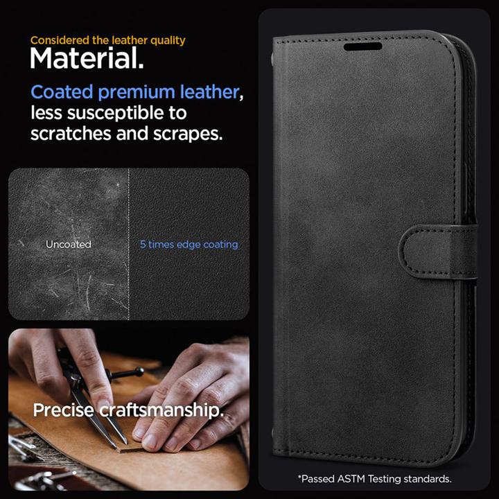 Produktbild Spigen Wallet S Pro Hülle für iPhone 15 Pro – Schwarz (Apple iPhone 15 Pro)